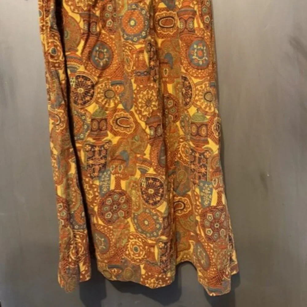 Vintage 70’s Boho paisley African print A-line swing Mini Dress - Picture 10 of 16